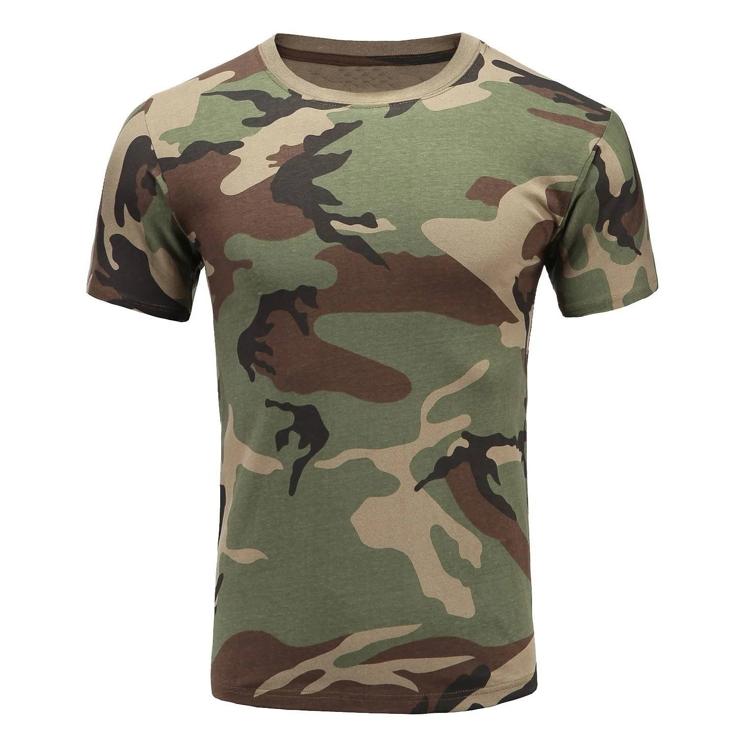 

Summer Men's Camouflage Short Sleeve Casual Round Neck Slim Fit T-shirt