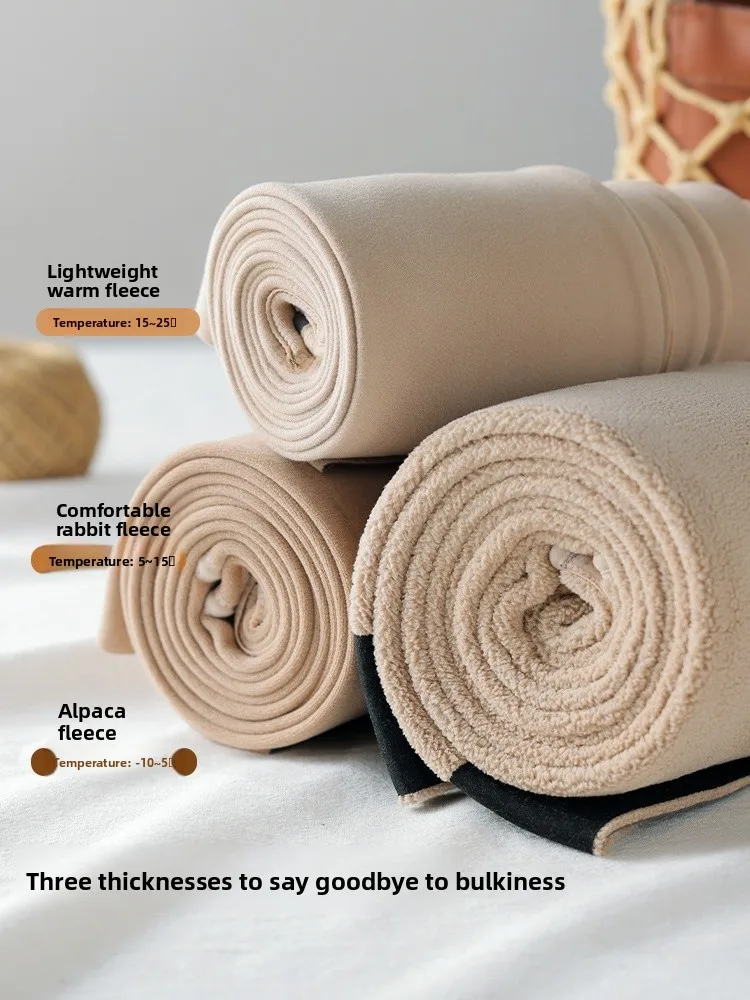Calças de Yoga de Cintura Alta com Design de Pele de Carneiro, Quentes para o Inverno, Não Apertadas, Alta Elasticidade, Ajuste Confortável, Roupa Externa, Cor Vermelha, Marca