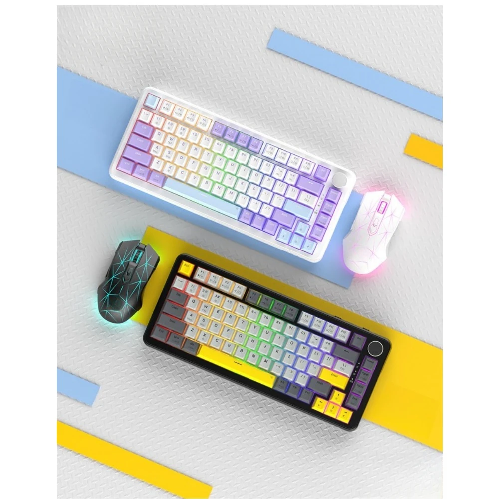 

82 Key Mechanical Keyboard Wired Gaming Custom Hot Swappable Gasket Mouse Keyboard Mouse Pad Three-piece Set