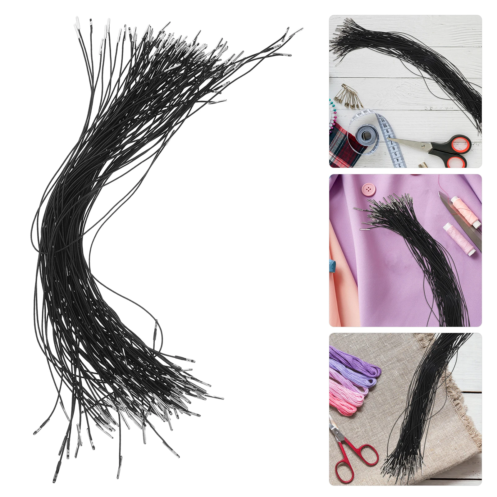 

100Pcs Elastic Ropes Elastic Band for Hat Mask Making DIY Accessories Multifunctional Stretch String Party Strings