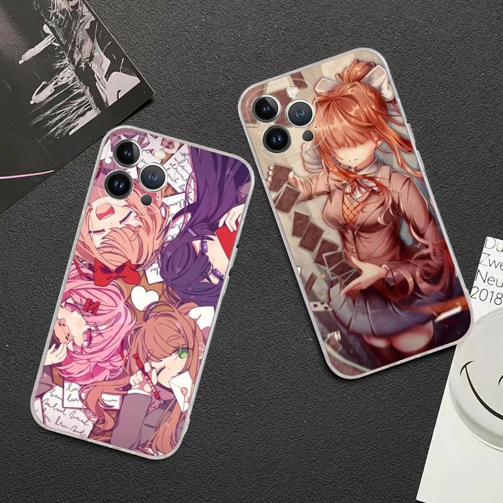 Game D-Doki Doki L-Literature Clubs Phone Case For iPhone 15 14 13 12 Mini 11 Pro XS Max X XR SE 6 7 8 Plus Soft Silicone Cover