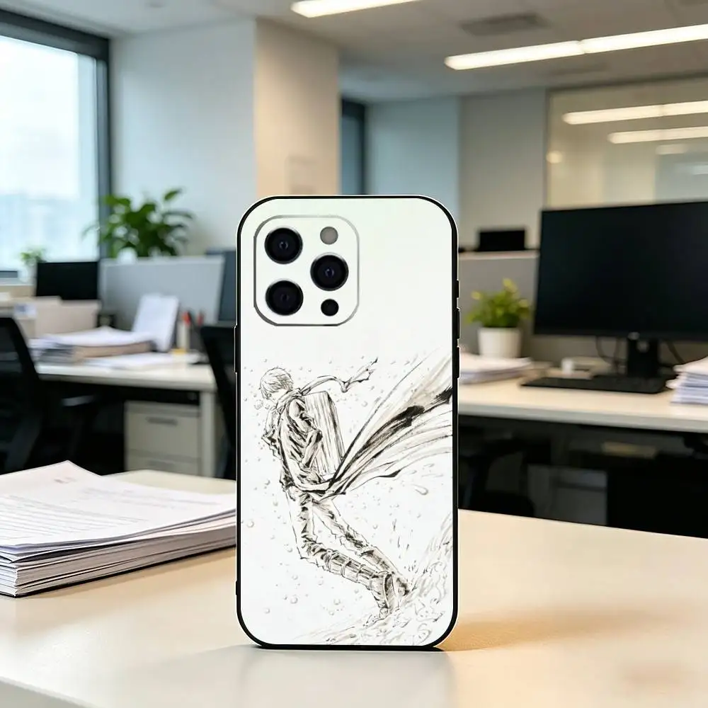 Fantasy Anime M-Mushishi Phone Case For iPhone 17, 16,15,14,13,12,11 Plus,Pro Max, Others Soft Black Cover view 4