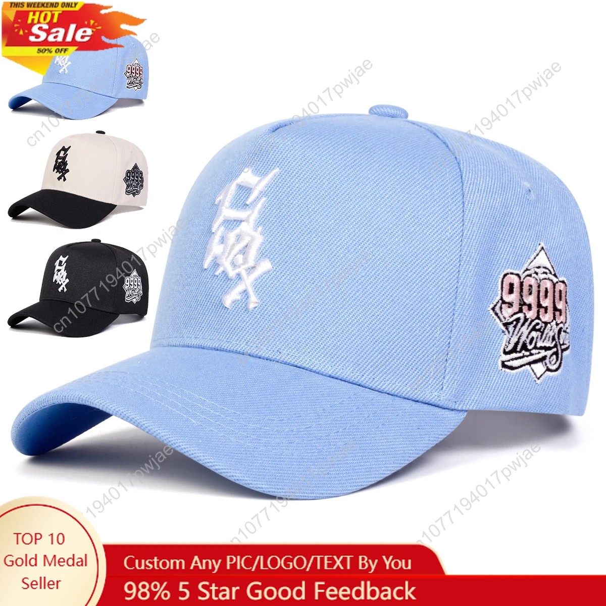 Unisex SOX 9999 Baseball Caps met Letterborduurwerk Verstelbare Casual Hoeden Lente en Herfst Outdoor Zonnebrandcrème Hoed