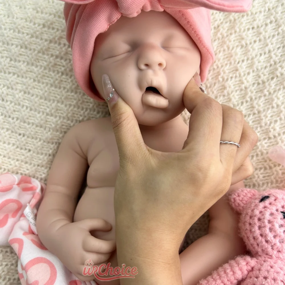ตุ๊กตาซิลิโคนเหมือนจริง ขนาด 50 ซม. ปากเปิด สำหรับเด็กผู้หญิง/เด็กผู้ชาย รุ่น Loulou ตุ๊กตา Reborn น้ำหนักเท่าเด็กจริง ไม่ได้ลงสี ตุ๊กตาทารกแรกเกิดเนื้อนุ่ม สำหรับนักสะสมและศิลปิน