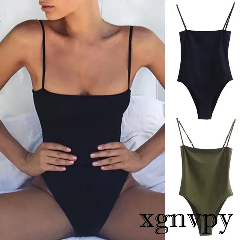 Xgnvpy 2pcs Summer Women costume da bagno Summer Sexy Swimwear Push Up Sling bikini Set One Piece canotta Sexy Beachwear bikini Set