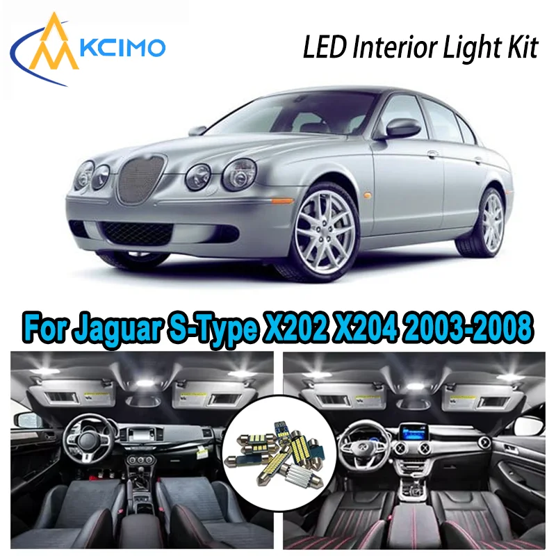 

For Jaguar S-Type X202 X204 X206 2003-2008 Premium Bright LED Interior Dome Map Trunk Light Kit Car Led Lamps Canbus No Error