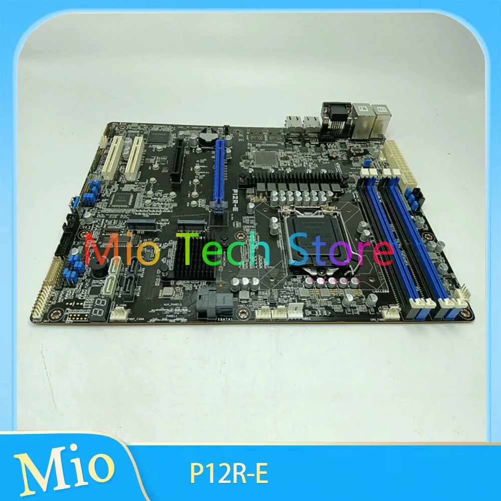 P12R-E Dual gigabit server motherboard supports 8-core Xeon E-2300 series processors