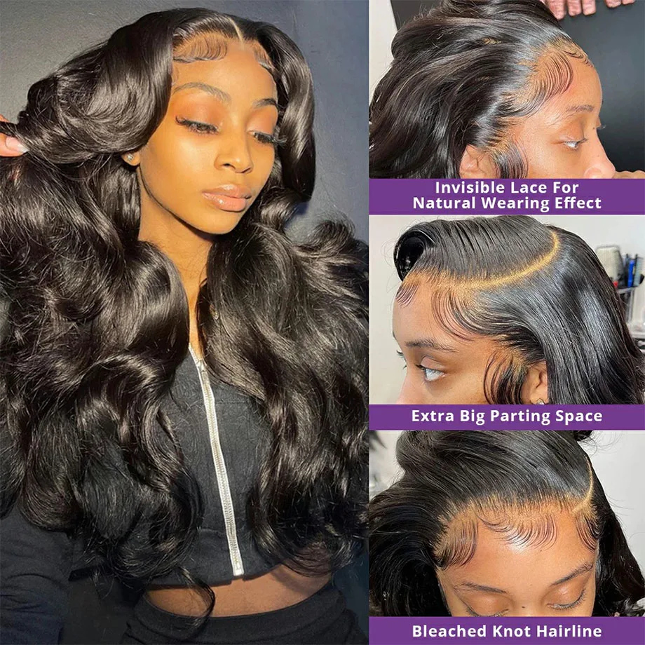 30 34 Inch Brazilian Remy Hair Loose Water Wavy 13x4 Lace Frontal Wigs For Black Women Body Wave Hd Lace Front Human Hair Wig