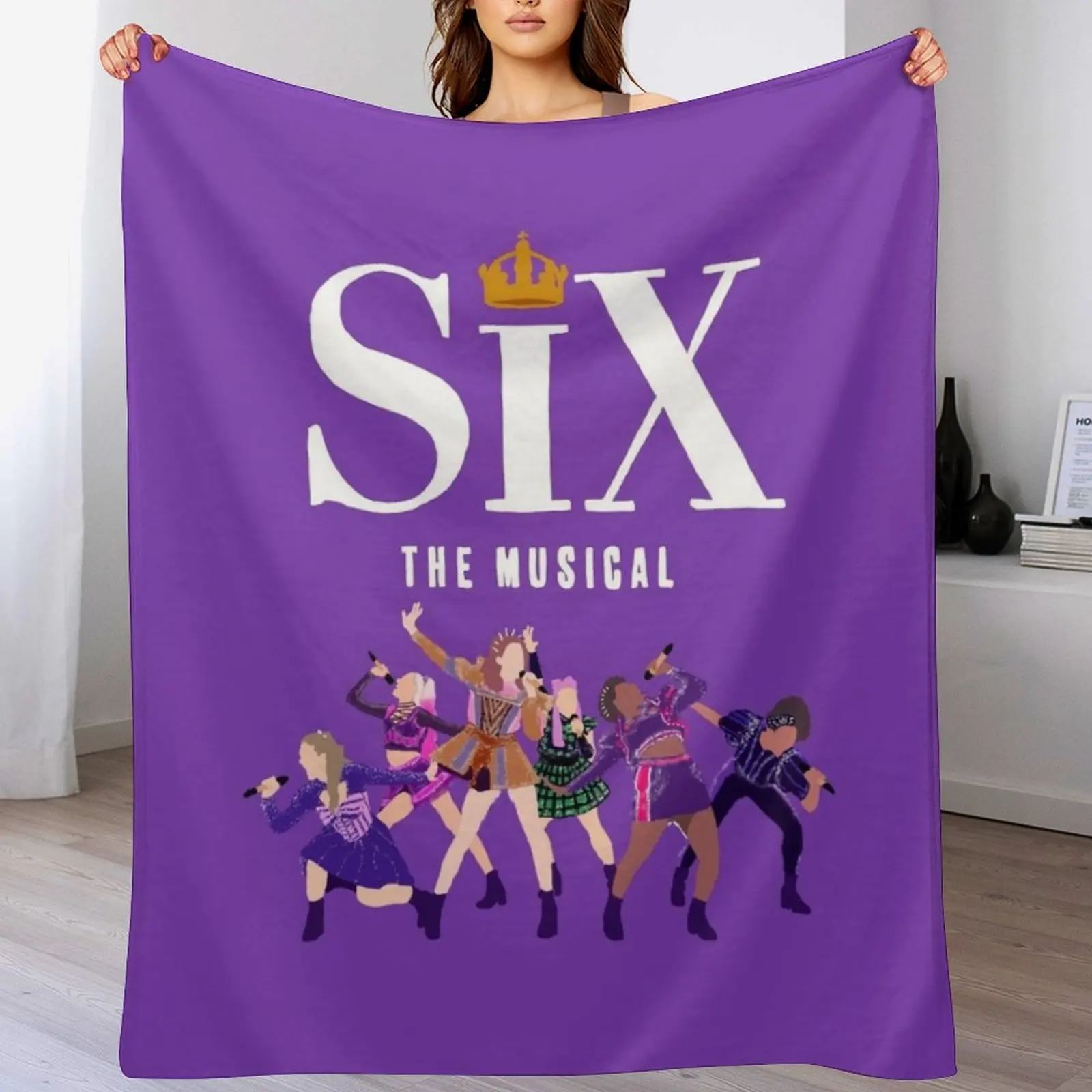 Six The Musical Queens Poster Throw Blanket Moving Giant Sofa Retros Blankets