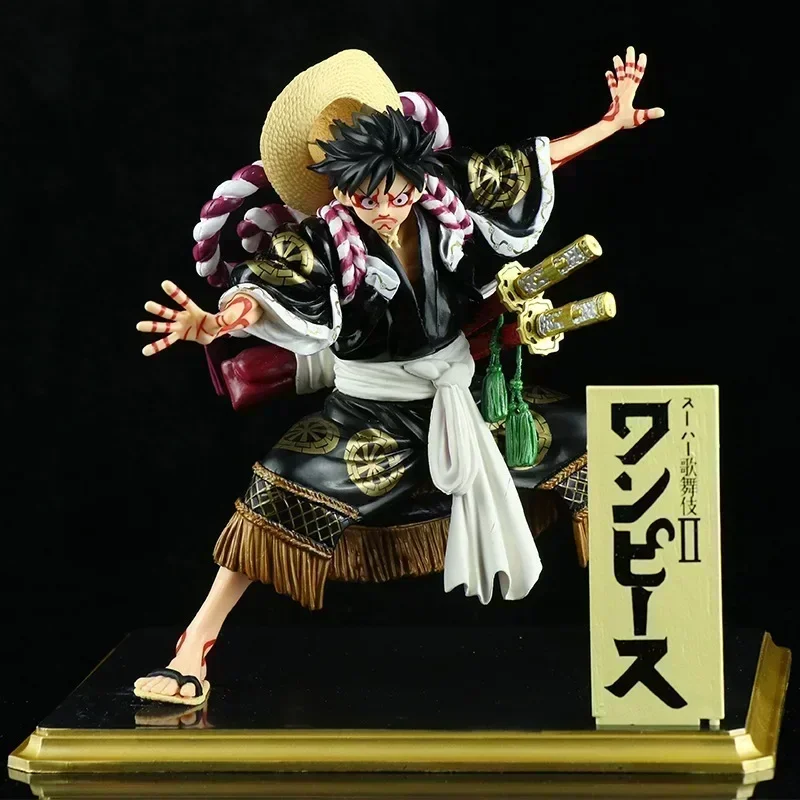 

16.5cm One Piece Kabuki Straw Hat Pirate Luffy Kimono Anime Action Figures Collectible Model Adult Kids Toy Gifts Trendy