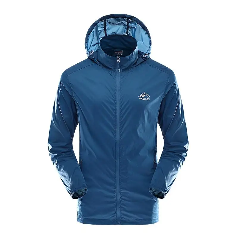 

Ультратонкая мужская летняя солнцезащитная одежда из ледяного шелка Long Sve, дышащая легкая уличная одежда из смеси хлопка на молнии...