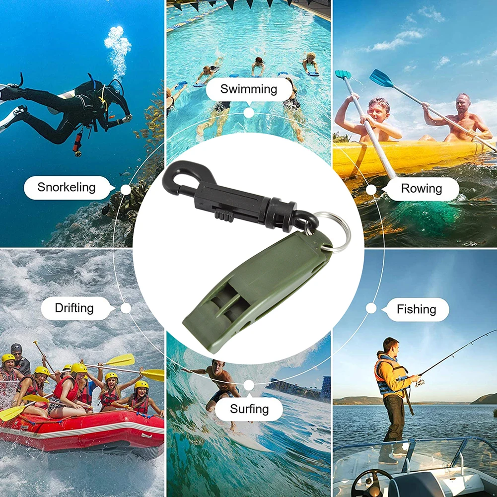 Dual Frequency Emergency Whistle One-piece Design Sos Whistle Loud Voice High Low Audio Whistle Strong Penetration Diving Rescue