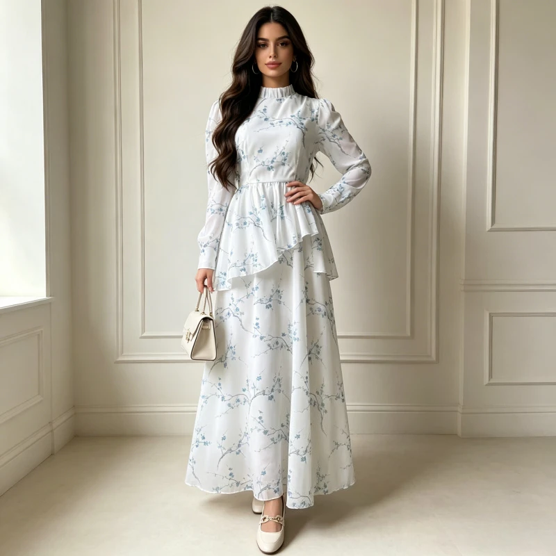 

Eid Dubai Women Dress Abaya Elegant Muslim Jalabiya Ramadan Vestidos Largos Islam Party Dresses Arab Long Robe Morocco 2026