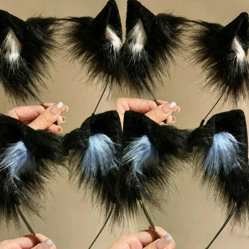 

Повязка для волос из искусственного меха в стиле Лолиты с кошачьими ушками Spicy Girls Kawaii Плюшевая повязка для волос с кошачьими ушками Животные Jk Kawaii Косплей Повязка на голову