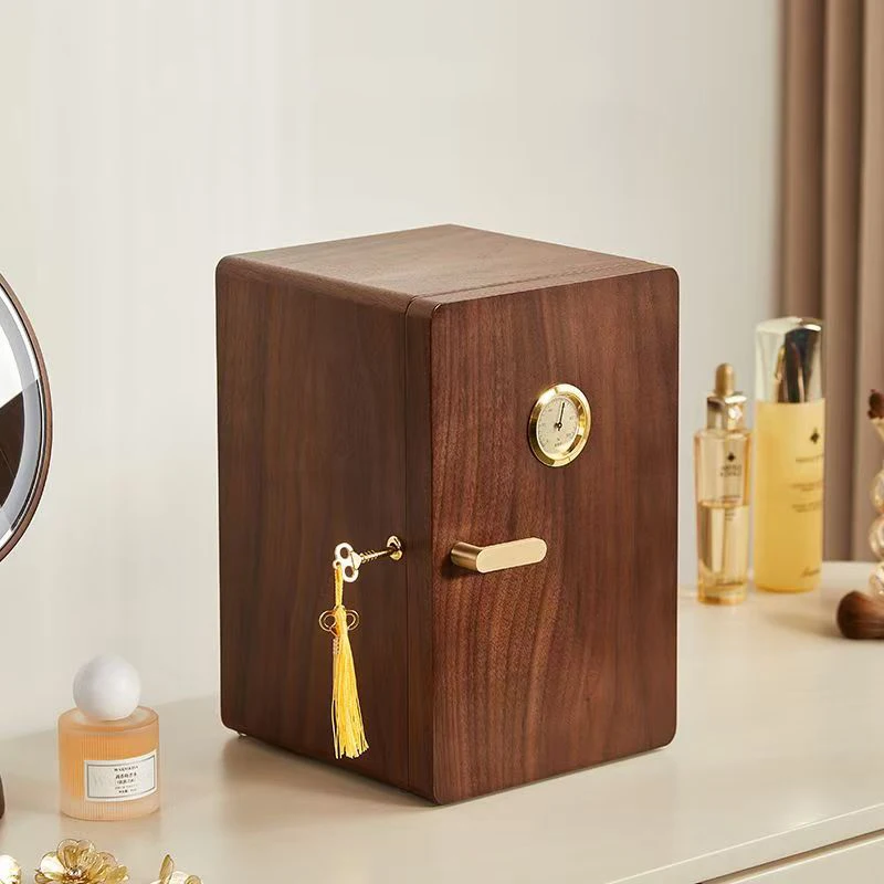 Large Capacity Wooden and MDF, Luxury Jewelry Box Glasses Rings, Gem Crafts Necklace Watch Storage