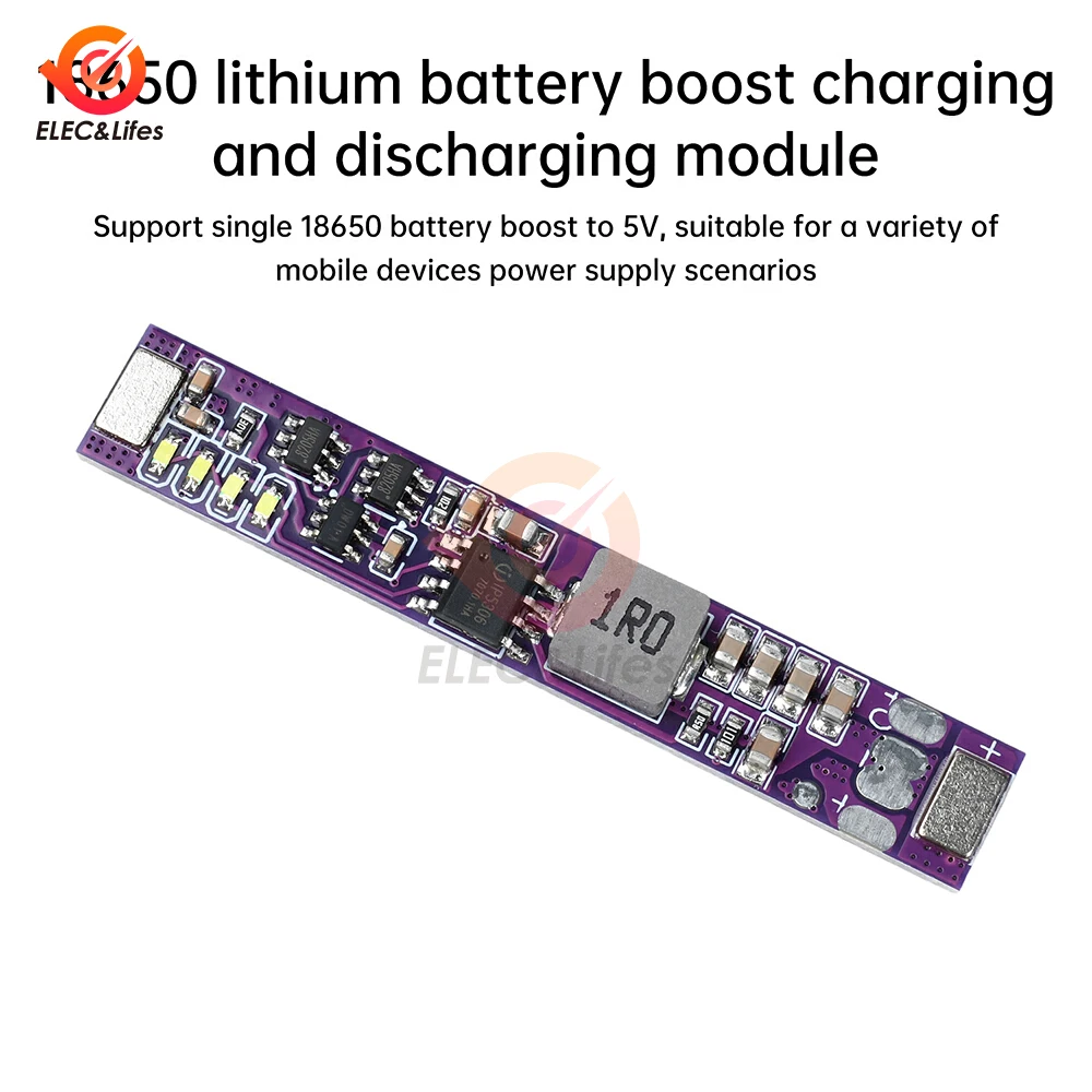 DC 5V 2A 리튬 배터리 충전 보드 18650 리튬 배터리 부스트 충전 및 방전 통합 모듈 고속 충전