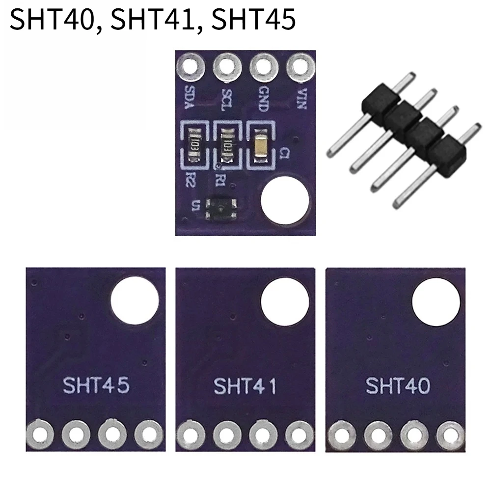 1/2Pcs High-Precision SHT40, SHT41, SHT45 Temperature and Humidity Sensor Module for IoT, HVAC, and Environmental Monitoring