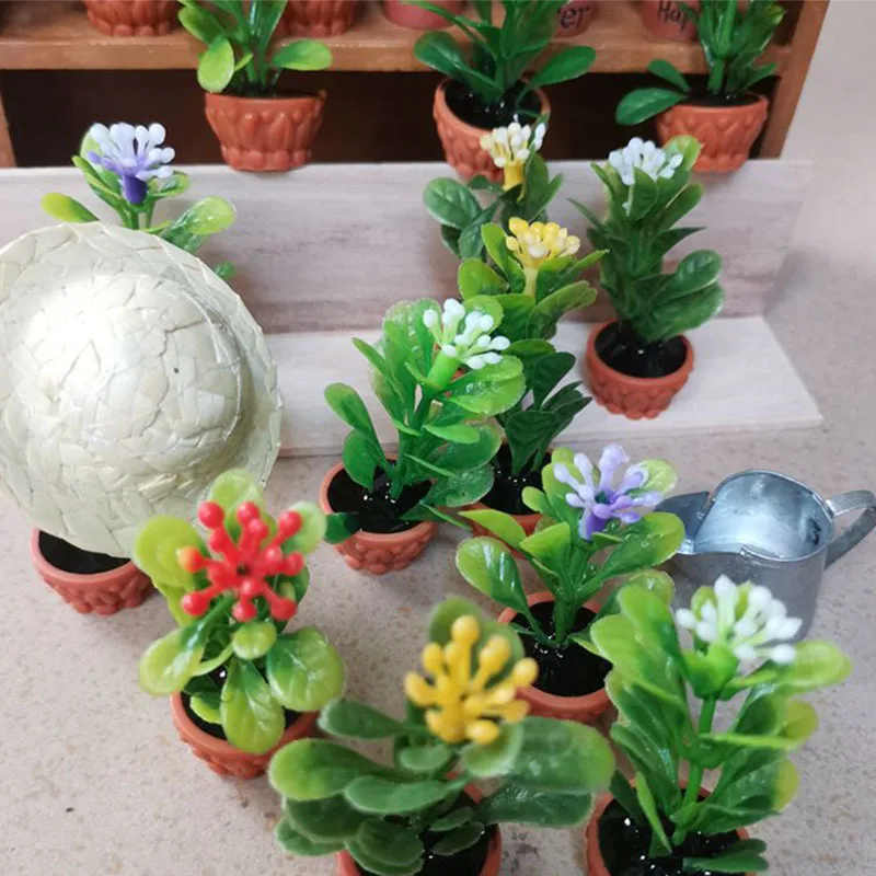 

Miniature Dollhouse Ornaments Mini simulation Potted Landscape Decoration Scene Model Table Decor Potted DIY Accessories 5.2x2cm
