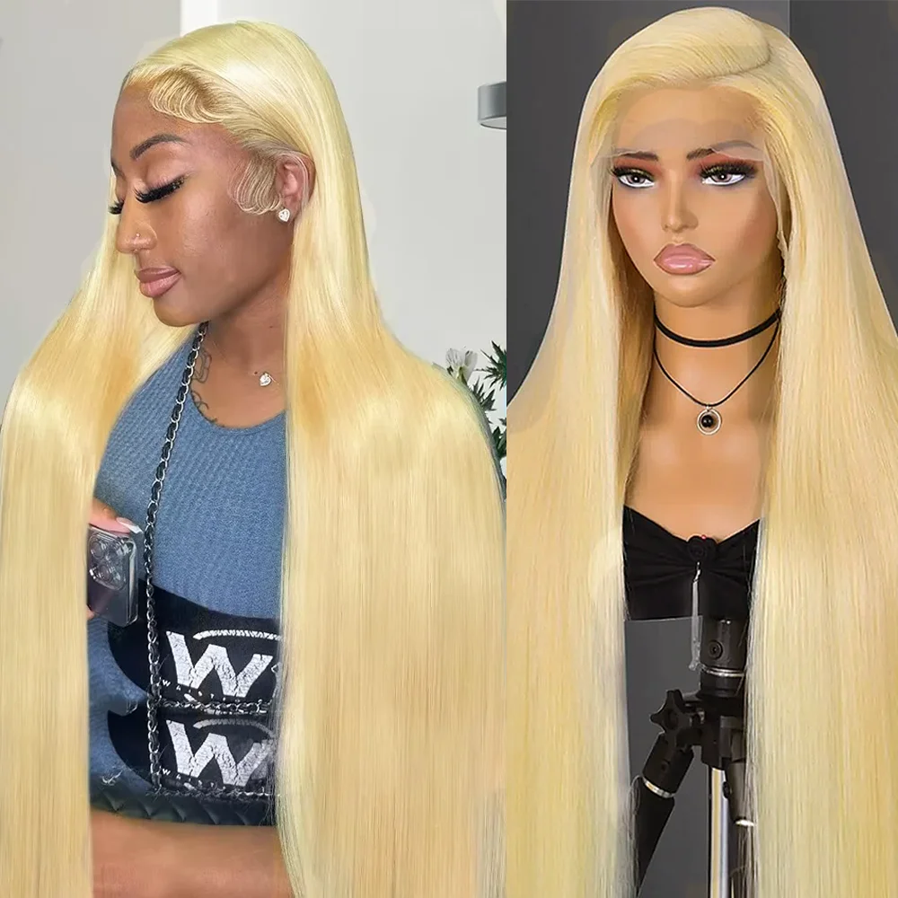 

613 Blonde Straight 13x4 13x6 Lace Front Wig Human Hair Pre Plucked Wig For Women 18-40 Inches Lace Front Human Hair 200 Density