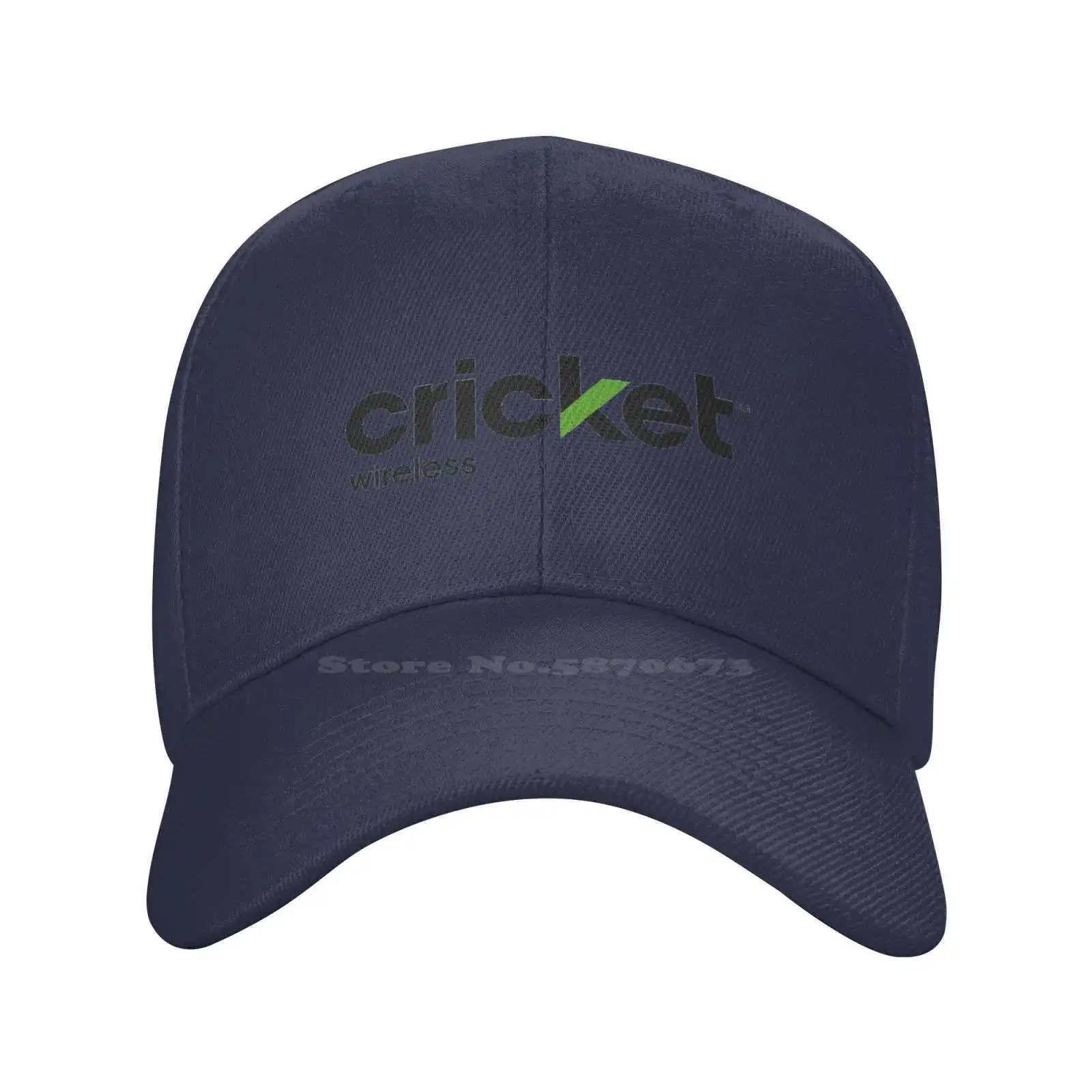 Casquette de baseball en denim avec logo Cricket Wireless, chapeau de qualité