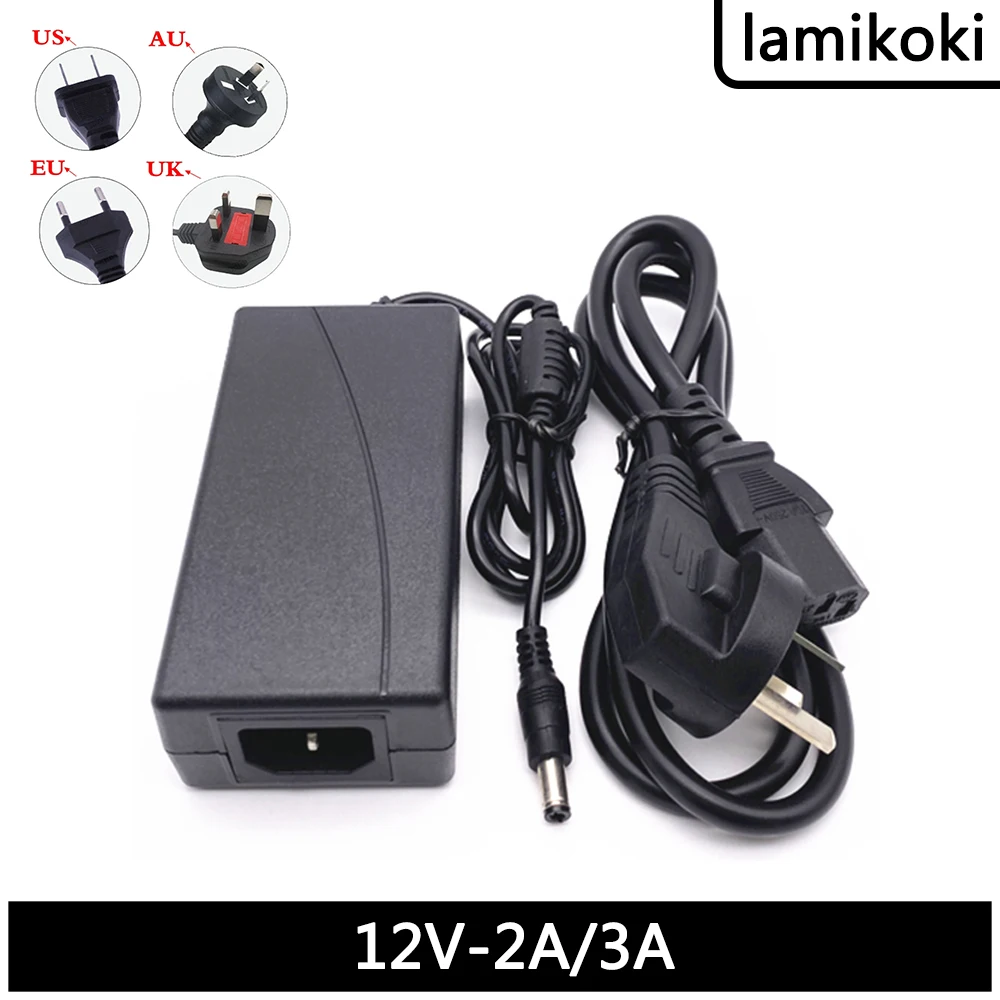 Widescreen LCD Monitor Desktop PC Power Cord Adapter 12V 2A 3A Charging Transformer