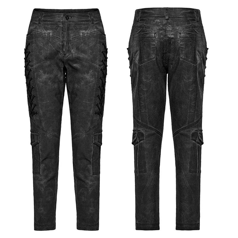 PUNK RAVE-Pantalon de Bergame Irrégulier pour Homme, Style Punk, Design FJH, Proximité Décorative, Streetwear, Automne