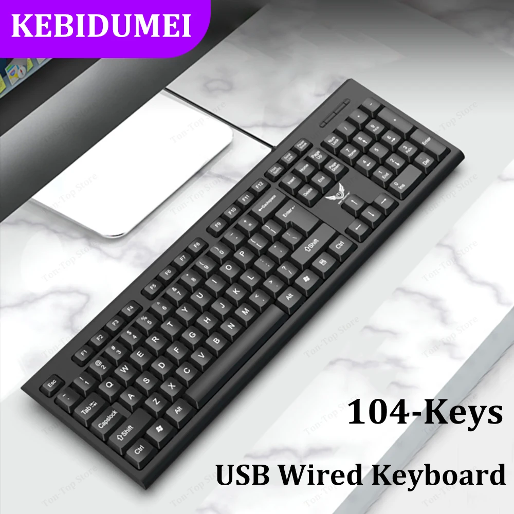 

USB Wired Keyboard 104 Keys Standard Keyboard Laptop Gaming Keyboard Membrane Keyboard Ergonomic keyboard For PC Windows Mac OS