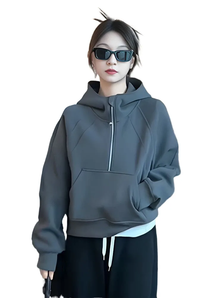 Loose Fit Hoodie Jaet Dames Lente Herfst Nieuwe Sle f Casual bovenkleding met ritssluiting Premium Feeling Top