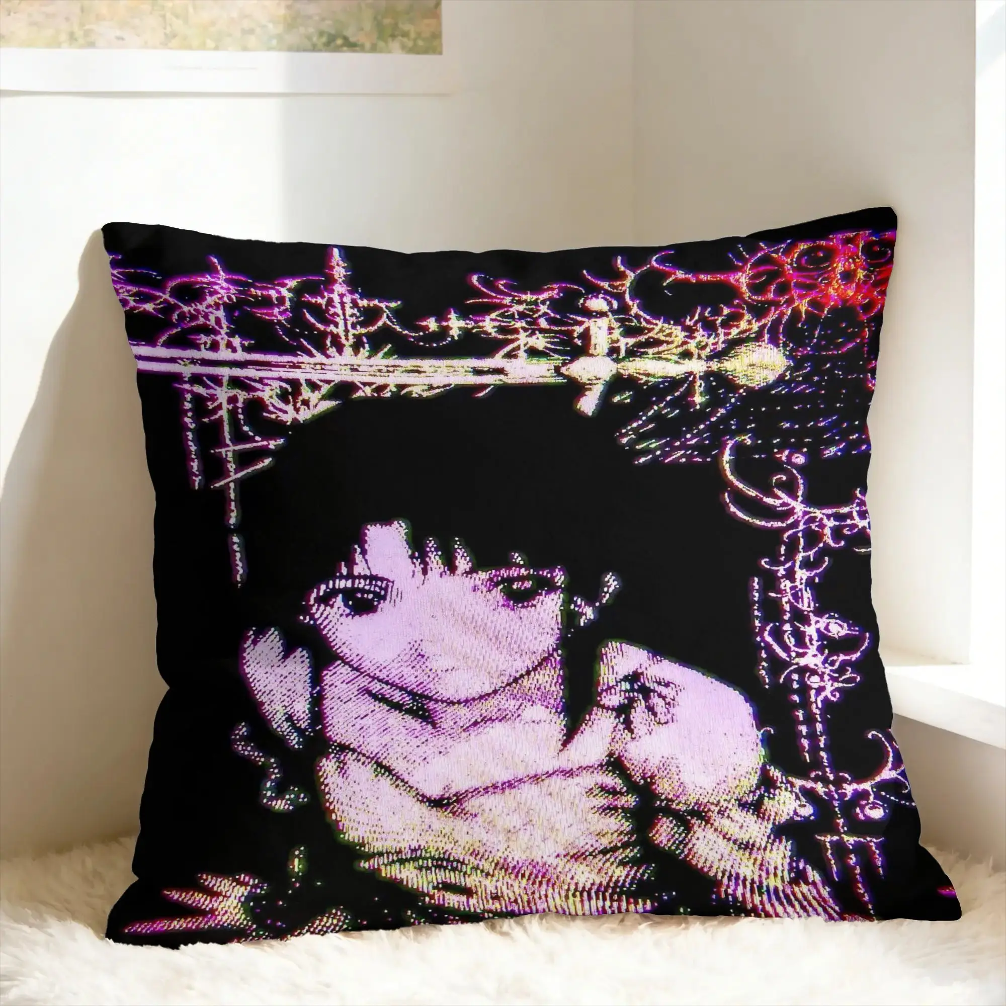 Anime Serial Experiments Lain Pillow Cover  Retro Trendy Pillow Case For Sofa Home Decor Soft Cushion Cover Gift