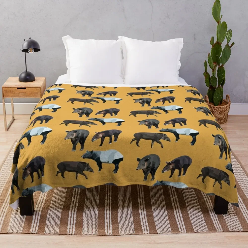 T is for Tapir Throw Blanket Kid'S Designers Blankets For Sofas Soft Big Blankets