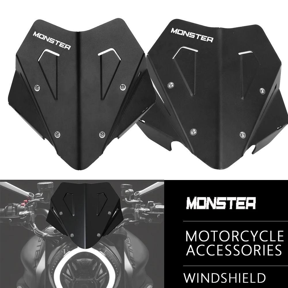 

For Ducati MONSTER 937 Monster937 Plus 2021 2022 2023 2024 Motorcycle Accessories Windshield Windscreen Fly screen air Deflector