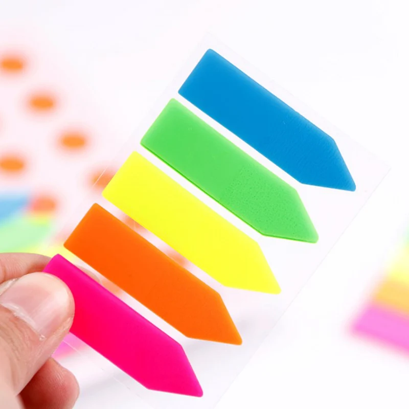 100 Sheet Arrow Shape Flags Tabs Sticky Notes Index Sticker Memo Pad Key Points Label Bookmark Supplies Stationery