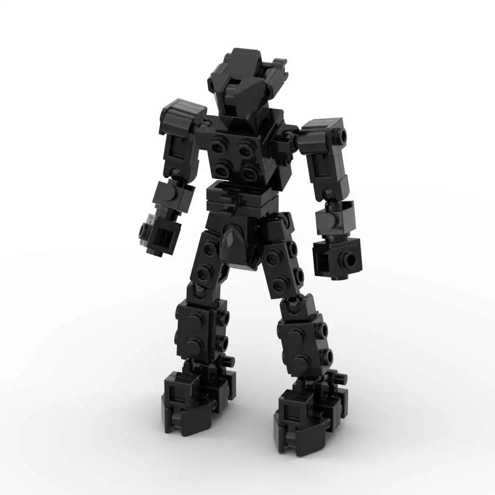 MOC Model Splicing Mecha Robot Skeleton Individual Exoskeleton Armor Building Blocks War Weapons Soldier Toys for Children