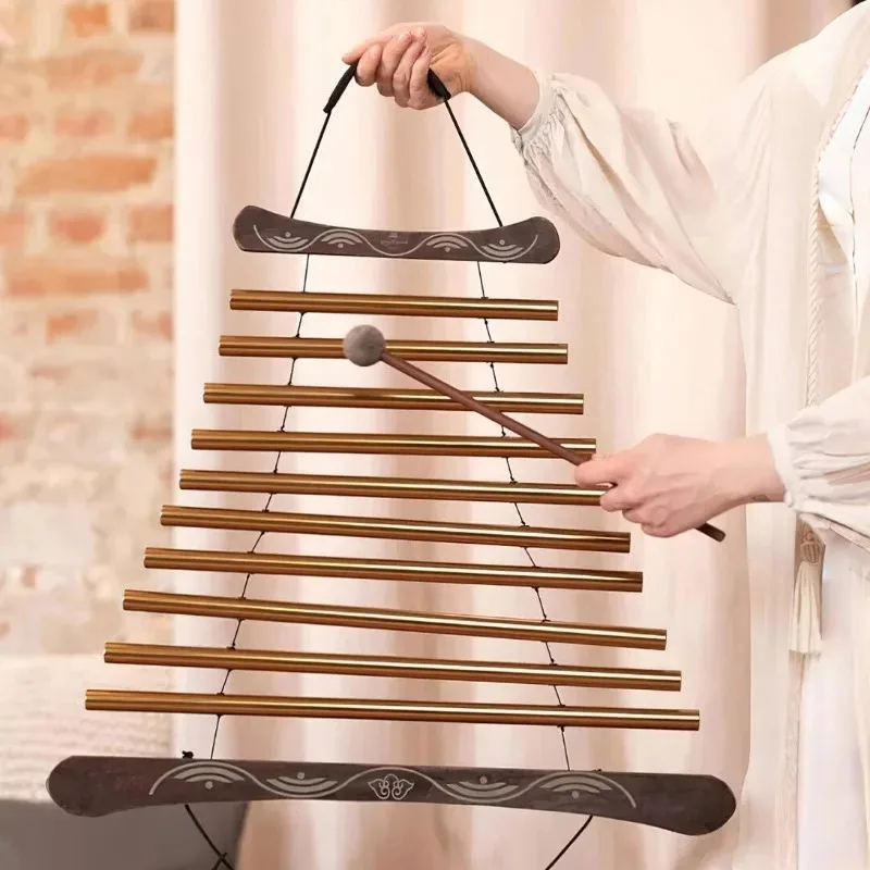 Professional Wind Chimes 10 Tone Yoga Sound Healing Meditation Wind Bell Aluminium Sound Bundle Relaxation Percussion Instrument