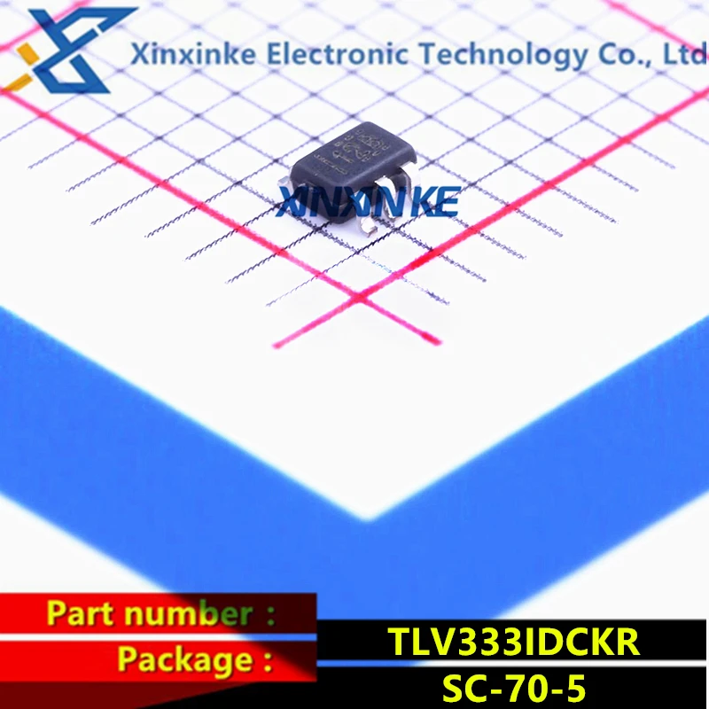 10PCS TLV333IDCKR SC-70-5 Mark:12B Op Amps Single 350 kHz Low-Noise RRIO CMOS Operational Amplifier for Cost-Sensitive Systems