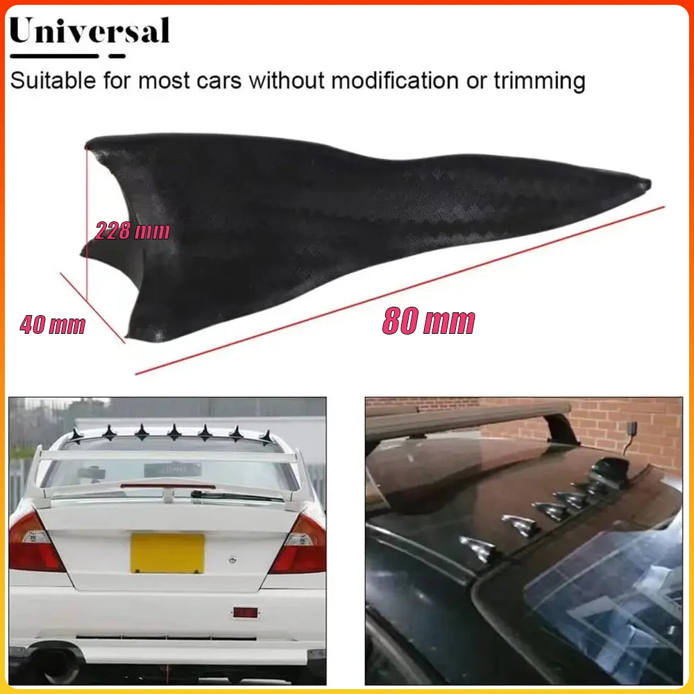10Pcs Car Roof Spoiler Bumper Spoiler Shark Fin Diffuser Vortex Generator Universal Rear Roof Shark Fins Spoiler Wing Kit