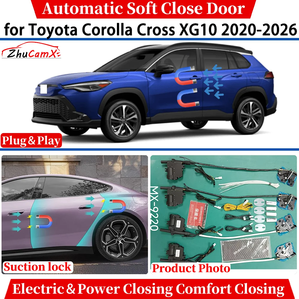 

ZhuCamX for Toyota Corolla Cross XG10 2020-2026 Car Automatic Soft Close Door Electric Power Comfort Closing Suction lock System