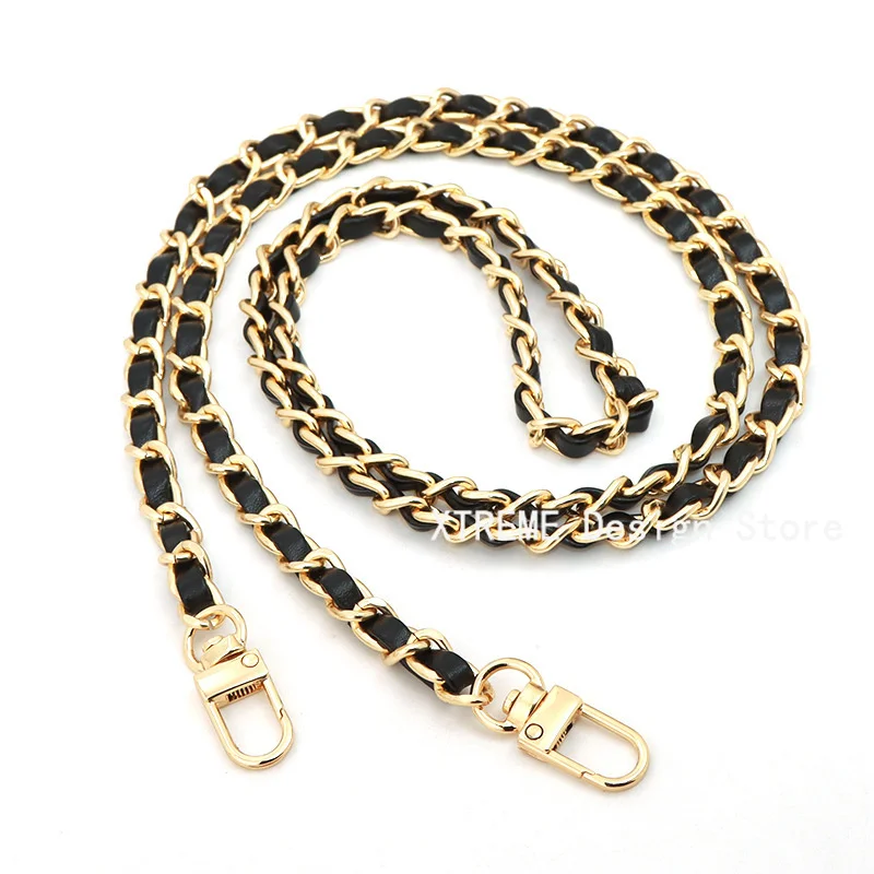 Black Bag Chain Accessories Gold Silver Women Shoulder Bag Chain Metal Chain Strap Crossbody Bag Belt for Handbag