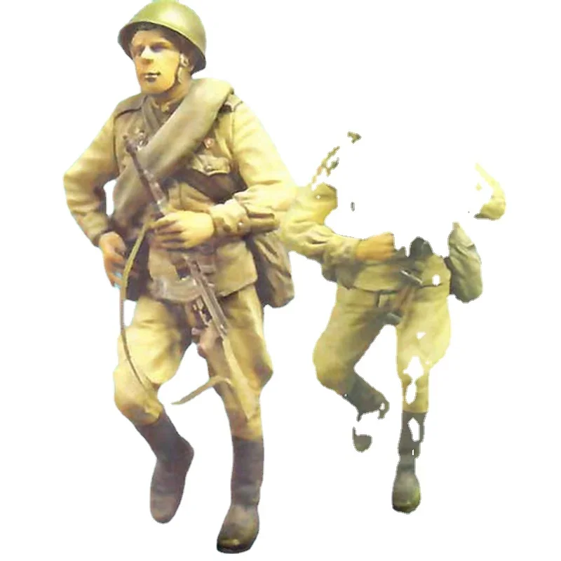 1/35 Scale Die-cast Resin Soldier Soviet Infantry 1968 Prague Danube Action Unassembled and Unpainted DIY Toys