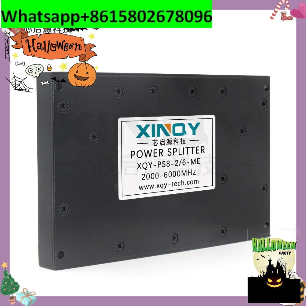 Divisor de Potência Microstrip XQY-PS8-2/6-ME 1 para 8, Divisor de Potência 2-6G, Divisor de Potência MCX Fêmea, Combinador de 1W 50 Ω