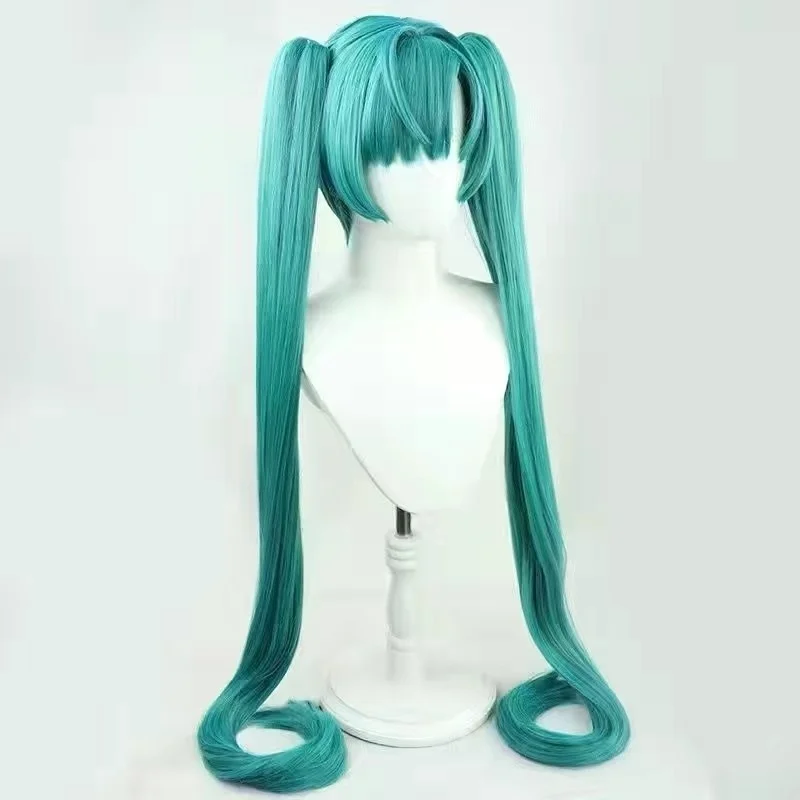 مجموعة الحظ VOCALOIDHatsune الإصدار القياسي المستقبلي Hatsune MilaMikuTiger مشبك الفم ذيل حصان مزدوج COSWig