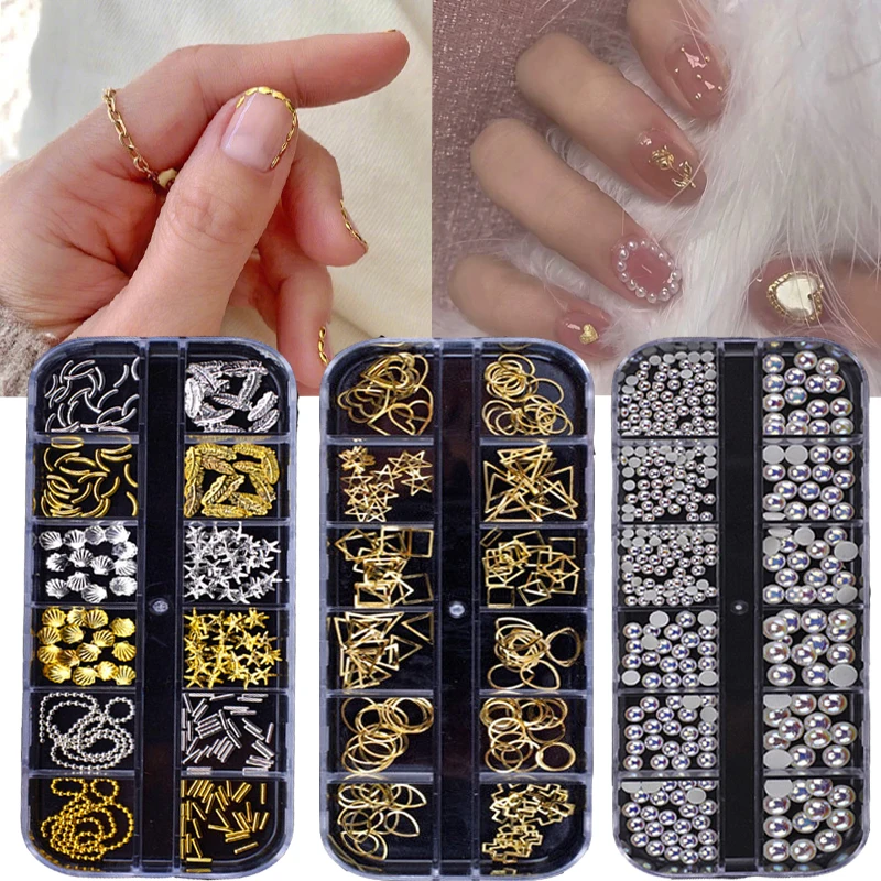 3D Nail Crystal Rhinestone Glitter Metal Diamond Sequin Manicure Nail Art Art Deco Nail Art Jewelry