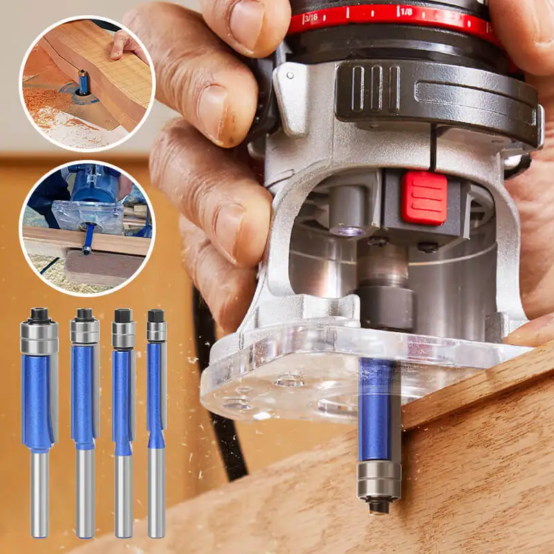 

6.35mm 1/4inch Shank High-Quality Milling Cutter Flush Trim With Bearing Router Bit Set For Woodworking