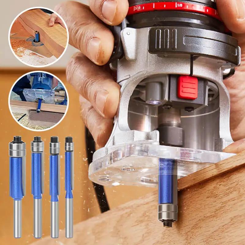 6.35mm 1/4inch Shank High-Quality Milling Cutter Flush Trim With Bearing Router Bit Set For Woodworking