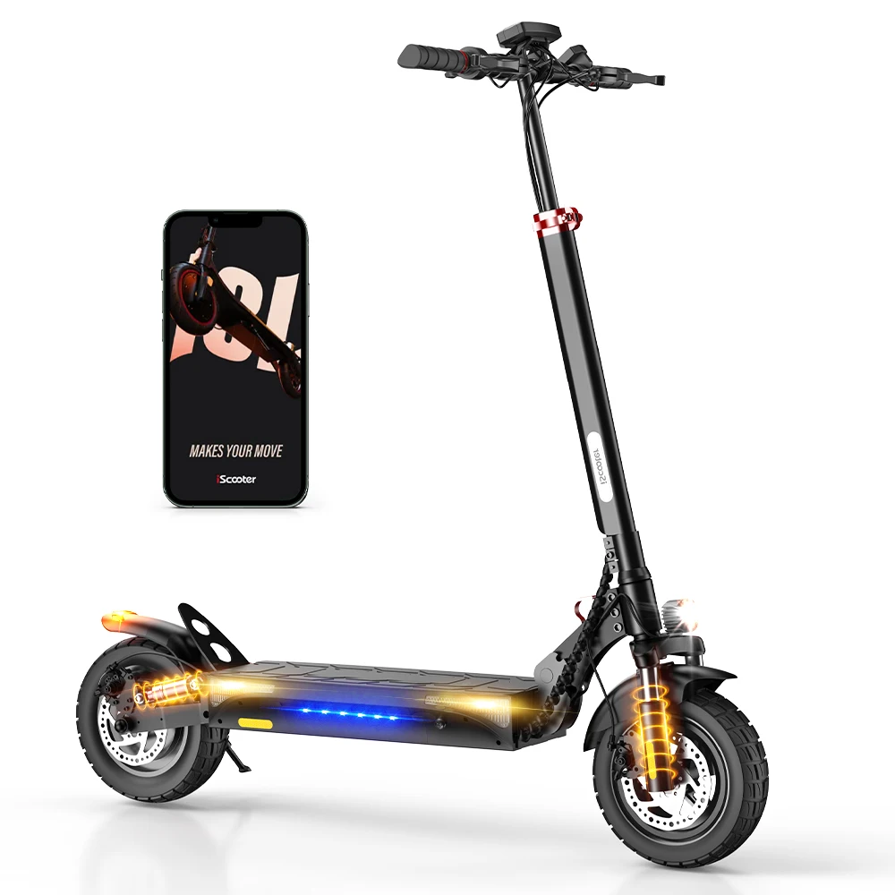 iScooter iX3, elektrische scooter, 800W motor, 48V10AH batterij, e-scooter voor woon-werkverkeer, 10-inch banden, opvouwbare e-scooters