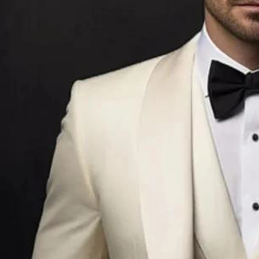 Blazer Suit For Men 2 Piece Outfit Set Suits High Quality 2024 Pants Mens Clothing Wedding Tuxedo Jackets beige Tailor-made coat