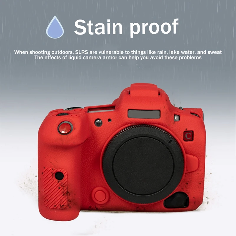 Camera Beschermhoes Lychi Textuur Siliconen Hoesje Geschikt Voor Canon R5c Full Frame R5c Spiegelloze Camera