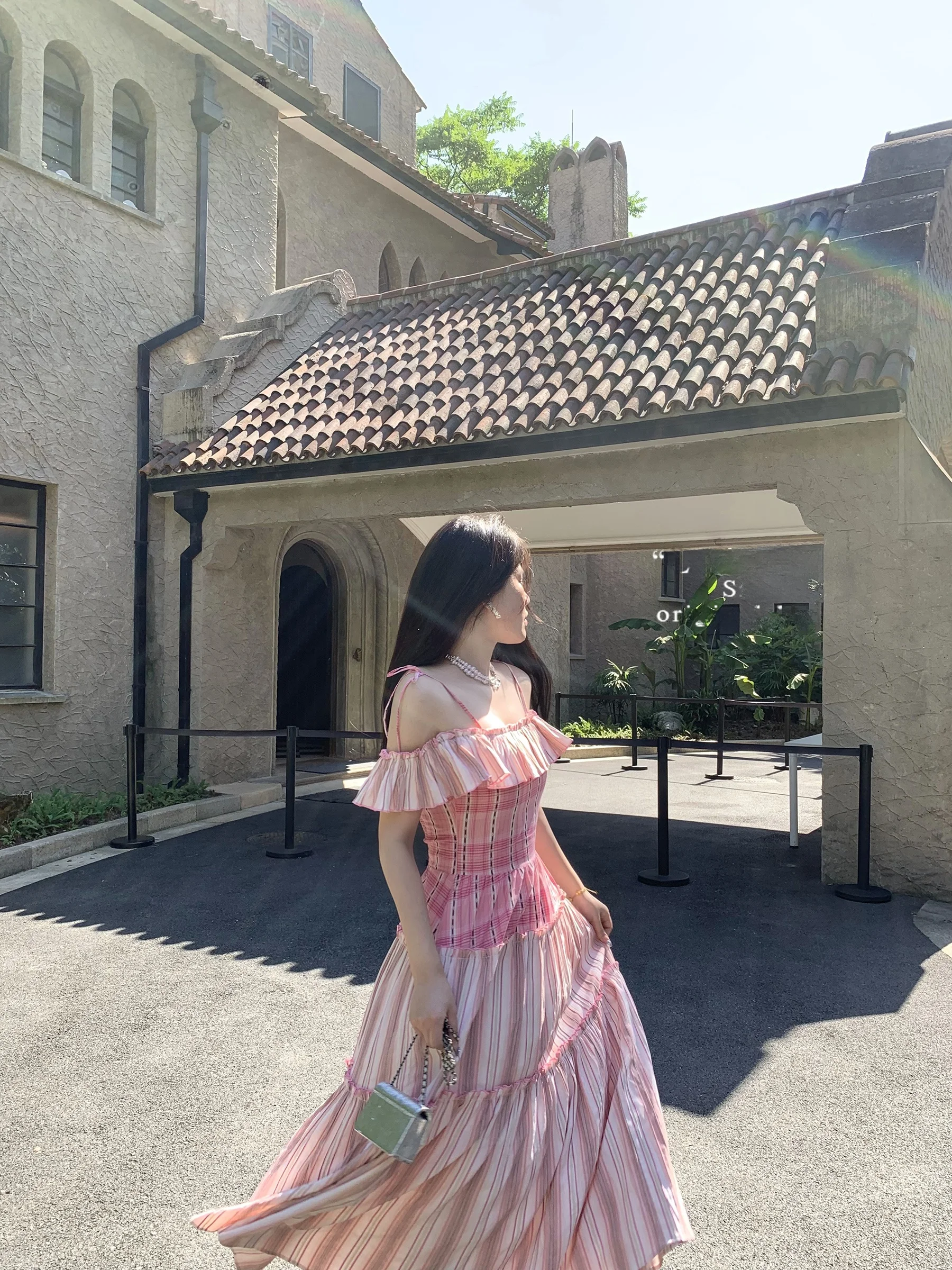 

LuvMuse Sweet Stripe Splicing двусторонняя одежда для похудения талии Cinched Dr Rose Courard Dr Girl Summer Faion женское Dr