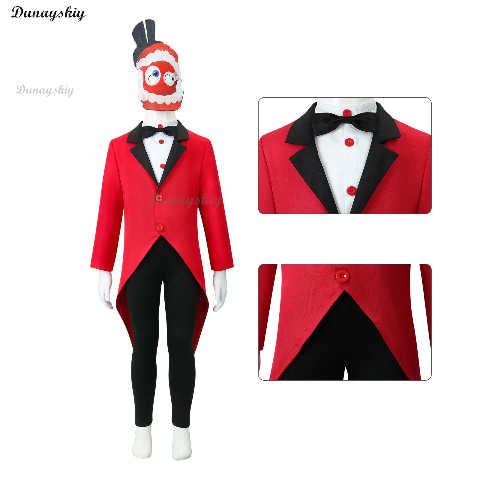 The Amazing Digital Circus Caine Cosplay Costume Uniform Jumpsuit Pomni Halloween Party for Kids Adult Cosplay Props