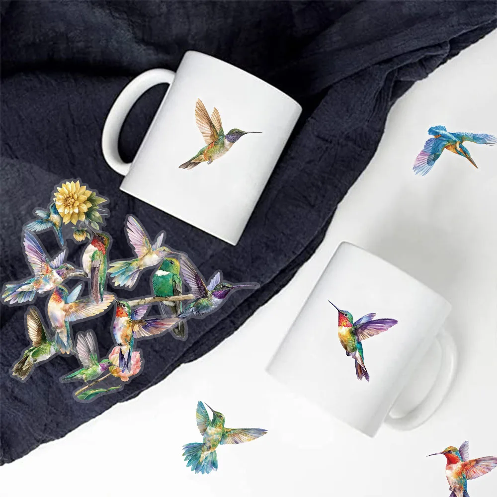 50/100PCS Cute Hummingbird PET Stickers Waterproof and Durable Decorative Motorcycle Notebook Water Bottle Waterproof Stickers